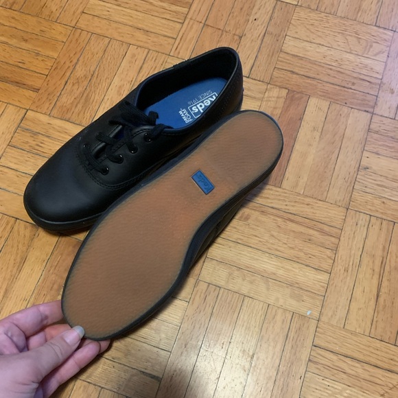 Black LeatherLike Keds size 7.5 - Picture 5 of 5